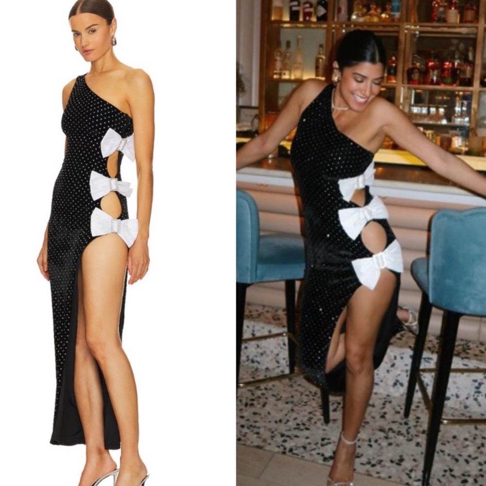 MAJORELLE x Bridget Julia Gown in Black & White